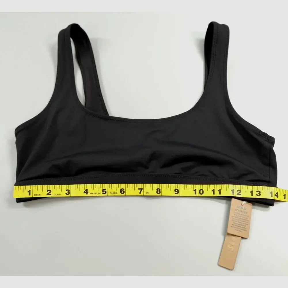 SKIMS Swim Bikini Tank Top Size Large Onyx Sporty Beach